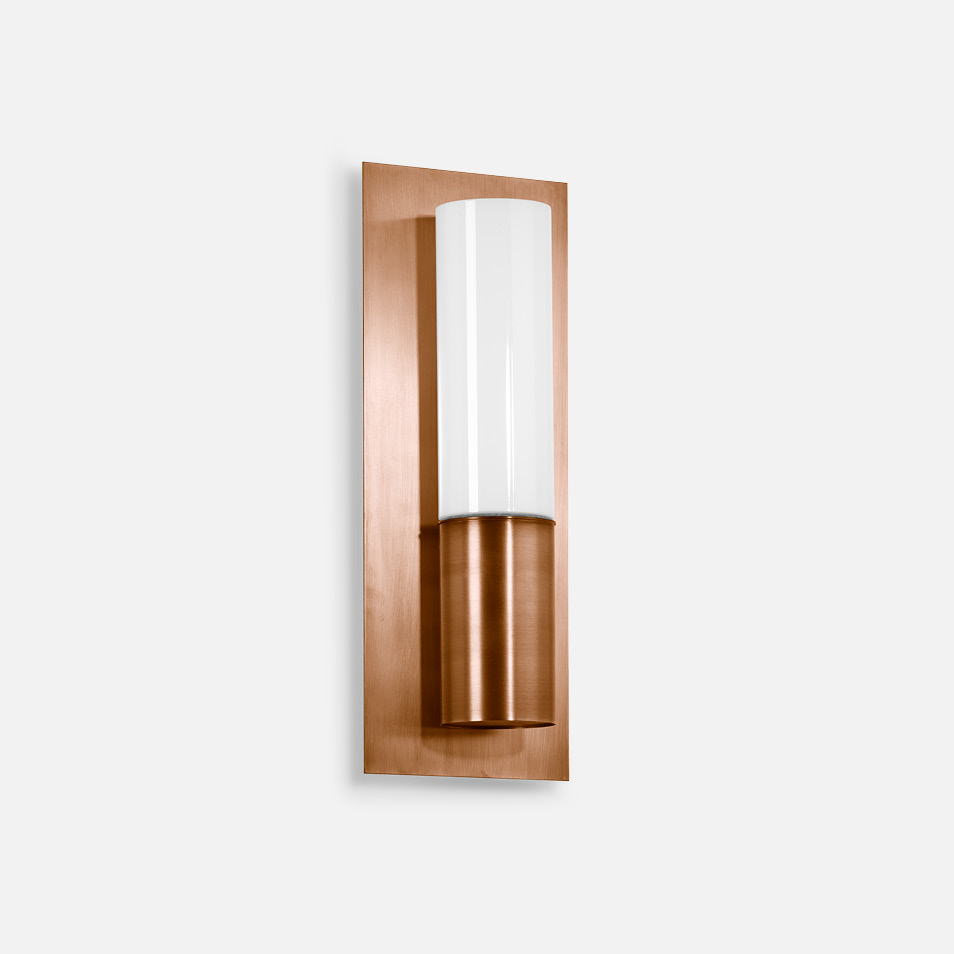 Copper wall luminaire