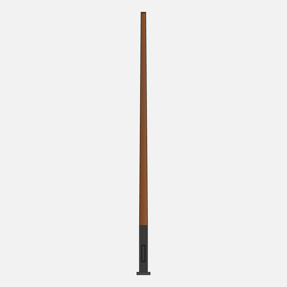 Wooden pole