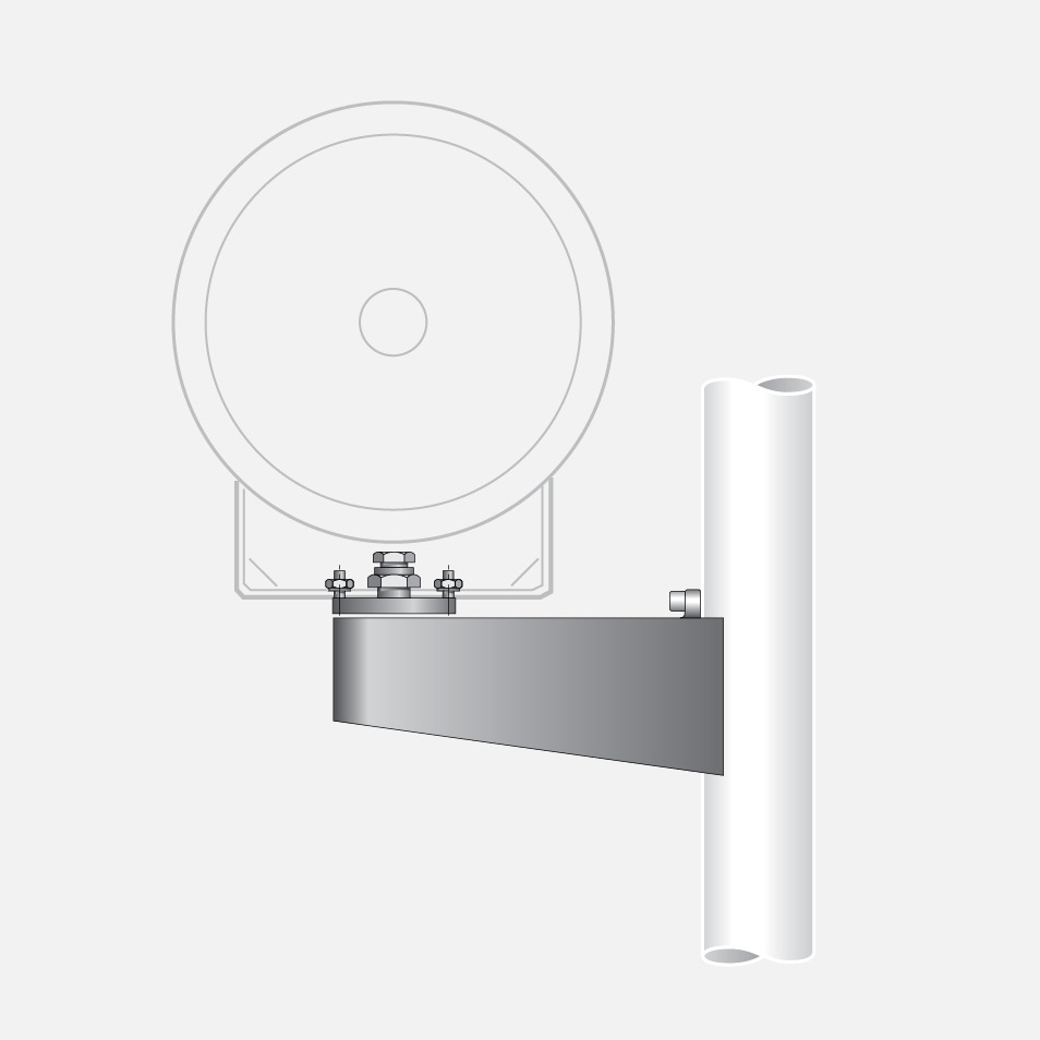 Pole mount arm